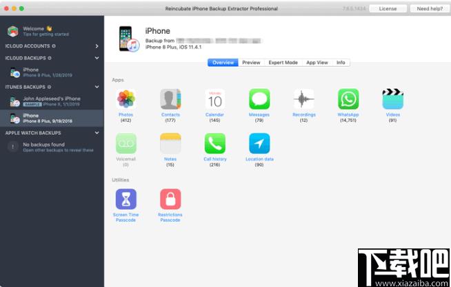 Reincubate iPhone Backup Extractor下载,数据恢复,数据还原
